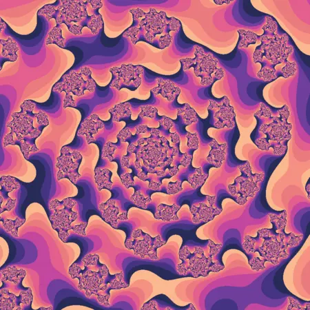 An animated fractal spiral.